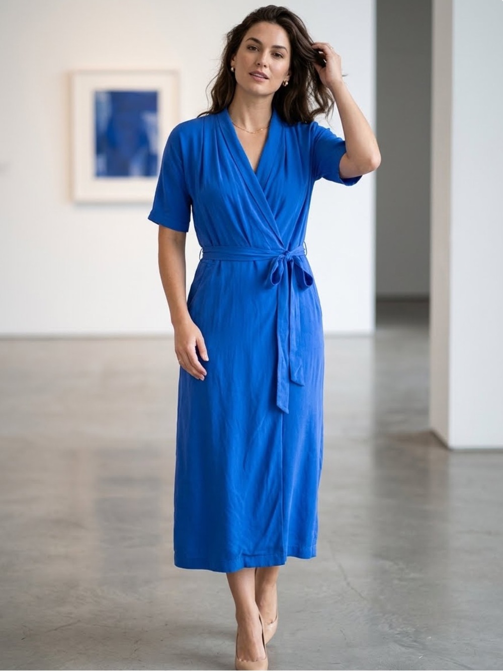 DVF Dianne Von Furstenberg Glennis silk wrap dress size 2 classic sleek minimal